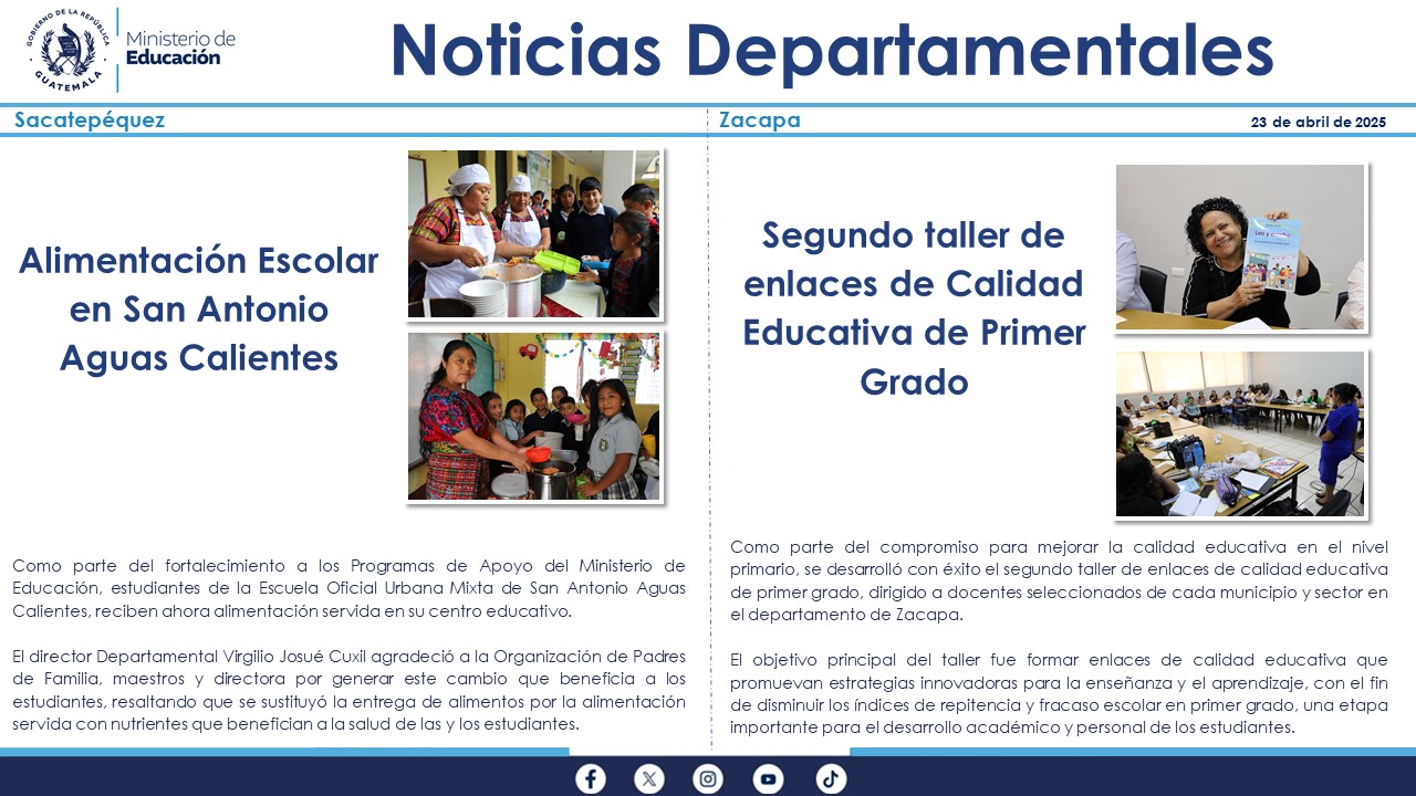Noticias Departamentales Mineduc