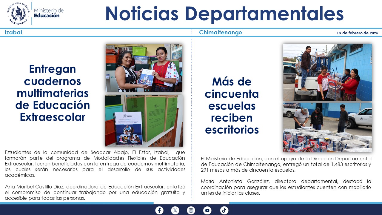 Noticias Departamentales Mineduc