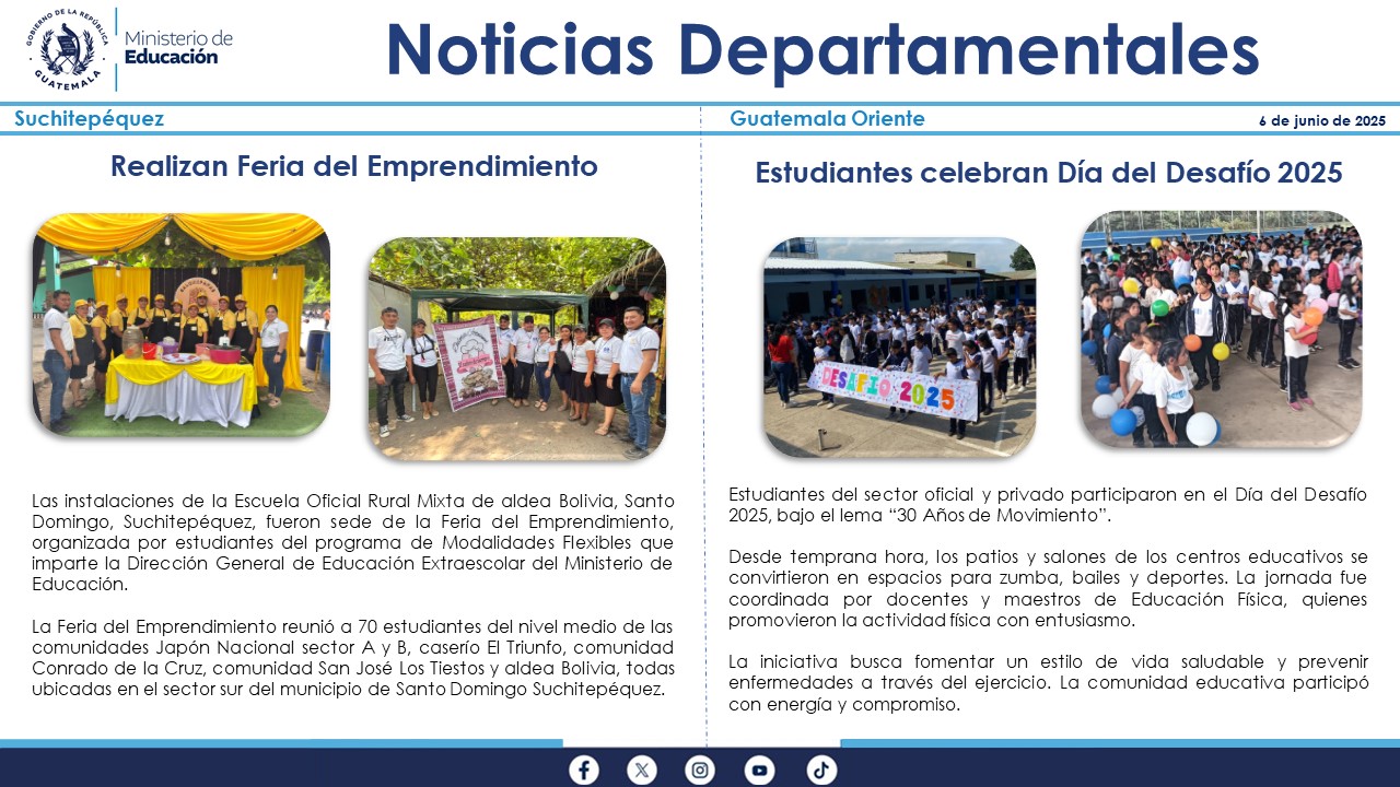 Noticias Departamentales Mineduc
