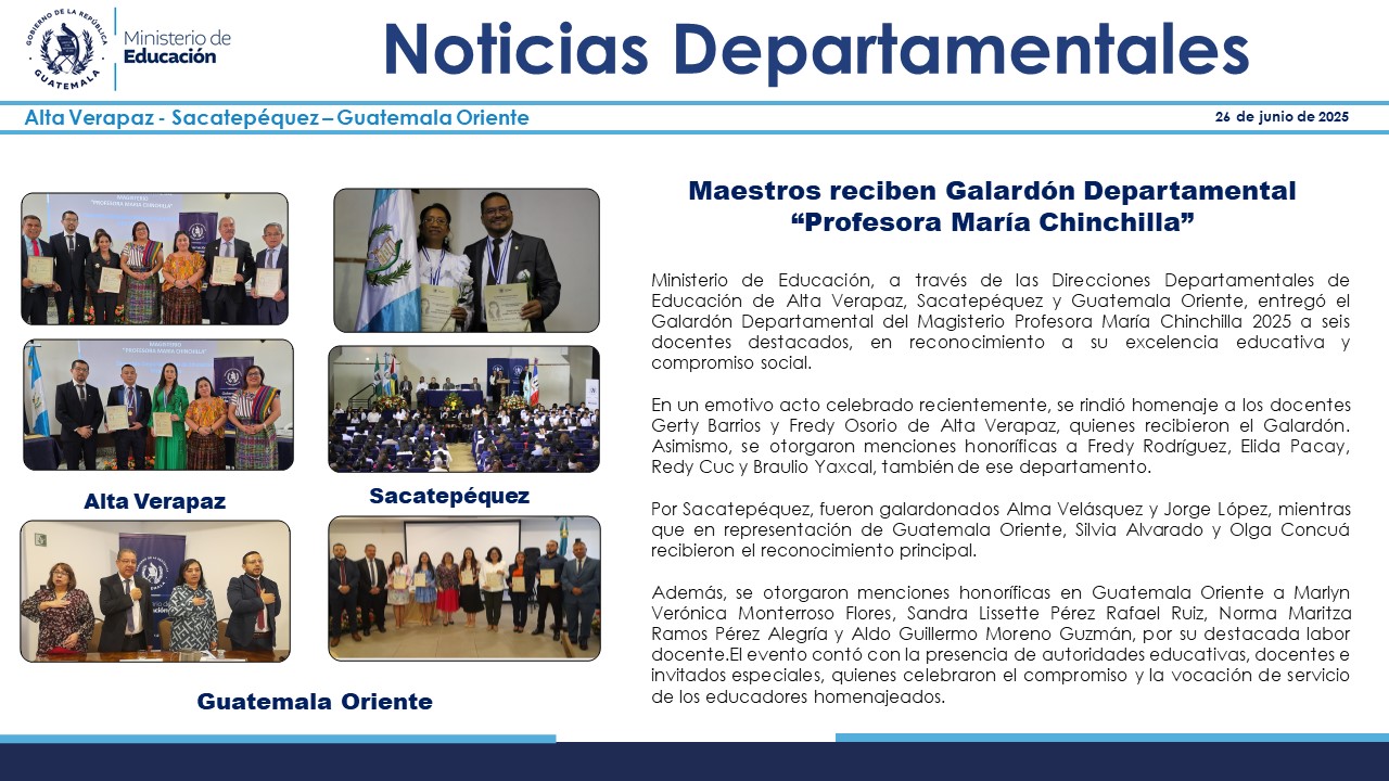 Noticias Departamentales Mineduc