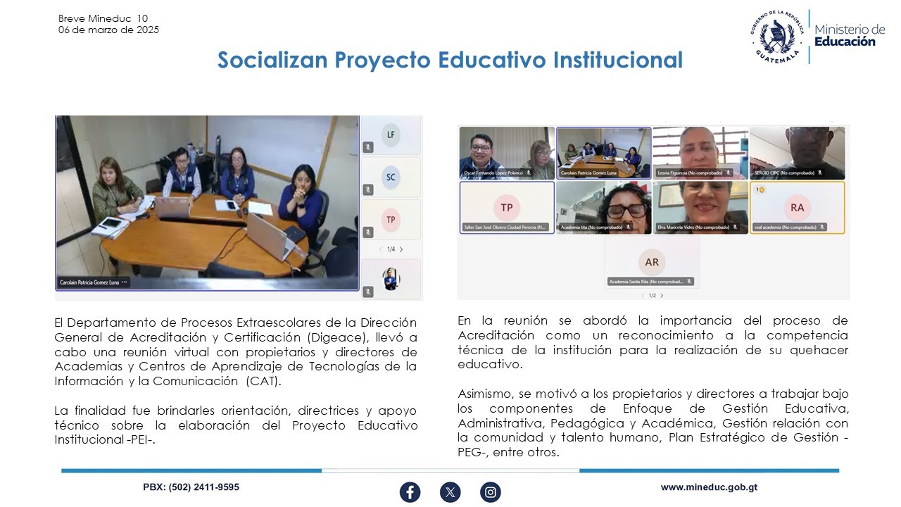 Noticias Departamentales Mineduc