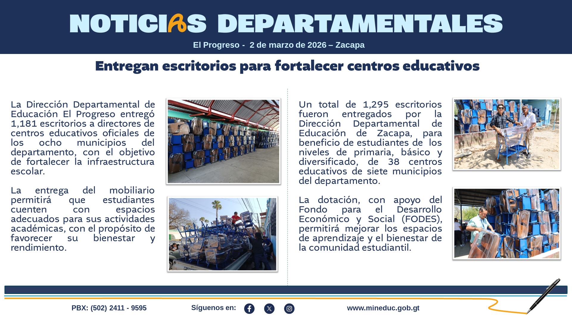 Noticias Departamentales Mineduc