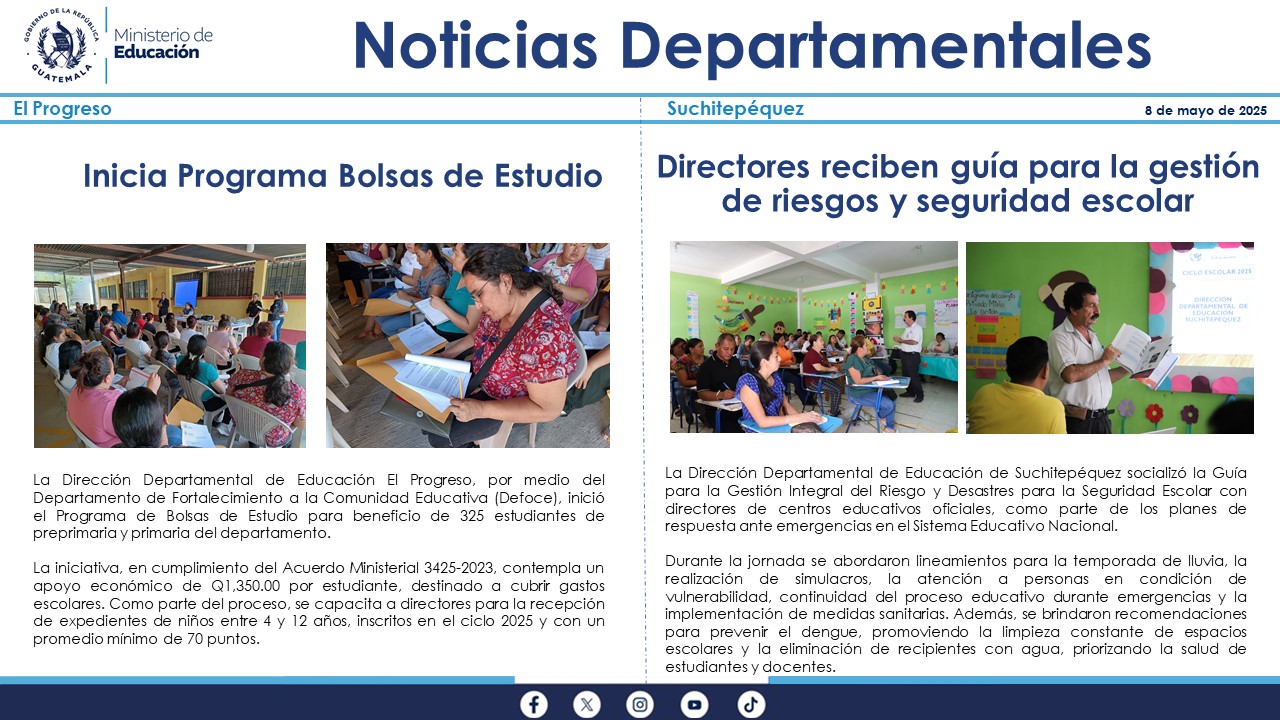 Noticias Departamentales Mineduc