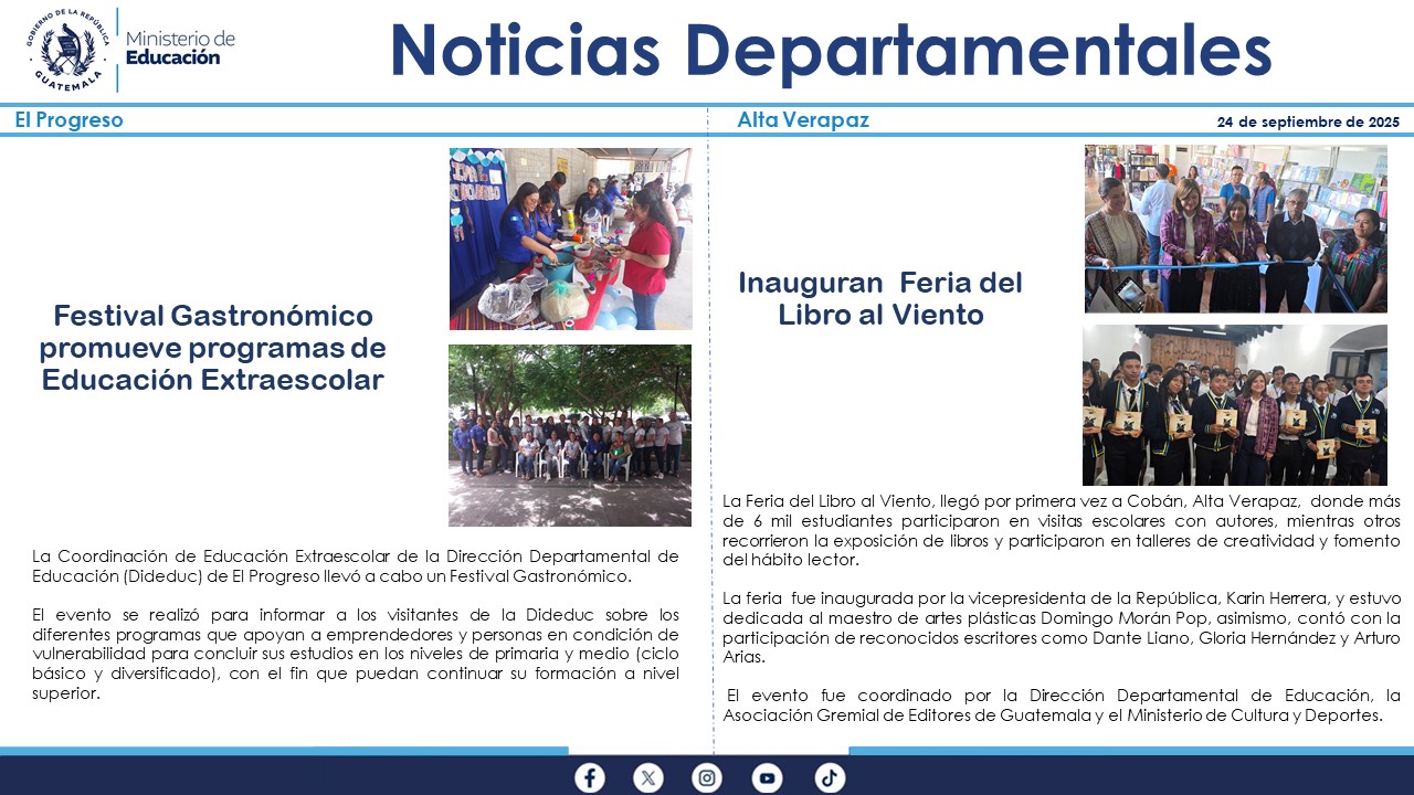 Noticias Departamentales Mineduc