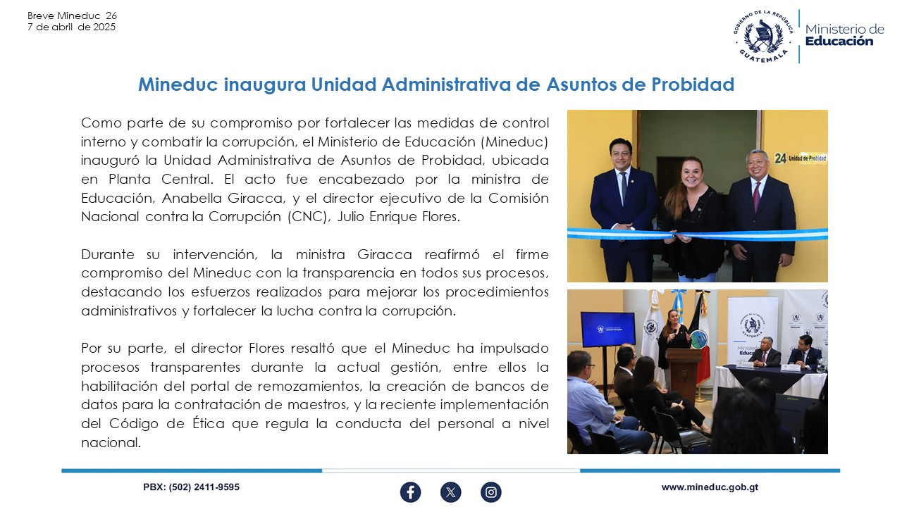 Noticias Institucionales Mineduc