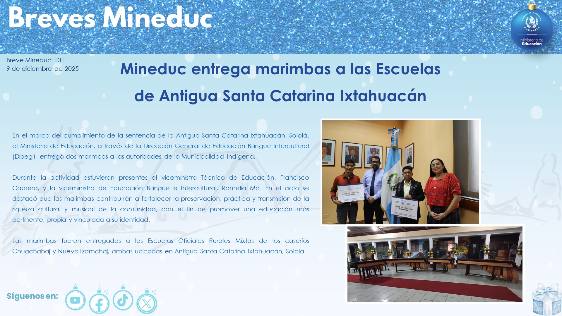 Noticias Institucionales Mineduc