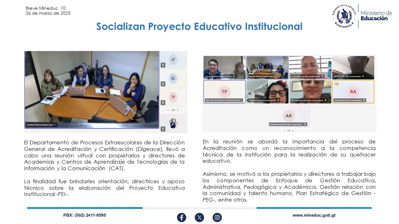 Noticias Institucionales Mineduc